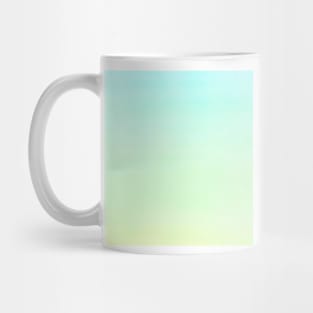 Pastel Blue Green Yellow gradient ombre watercolor Mug